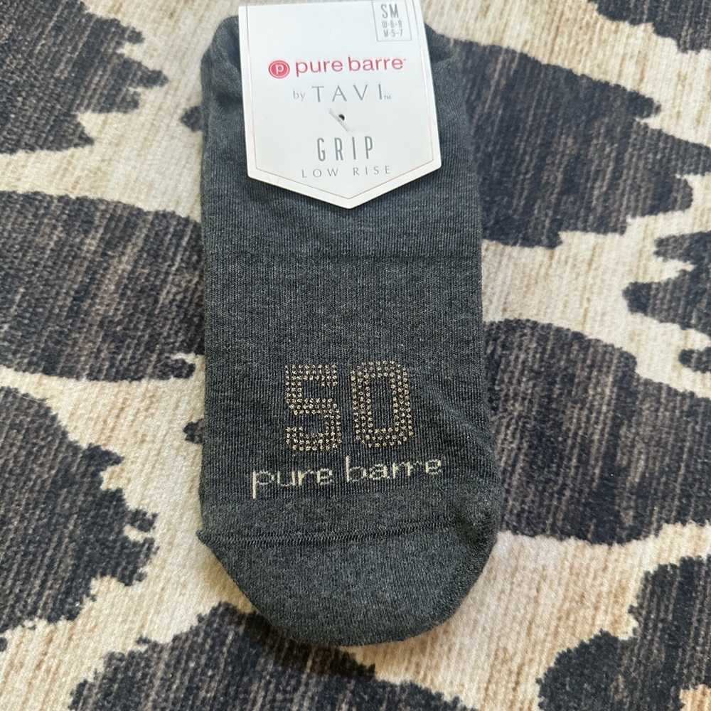 Pure Barre Charcoal Grip Socks